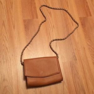 Small Tan Faux Leather Cross body bag